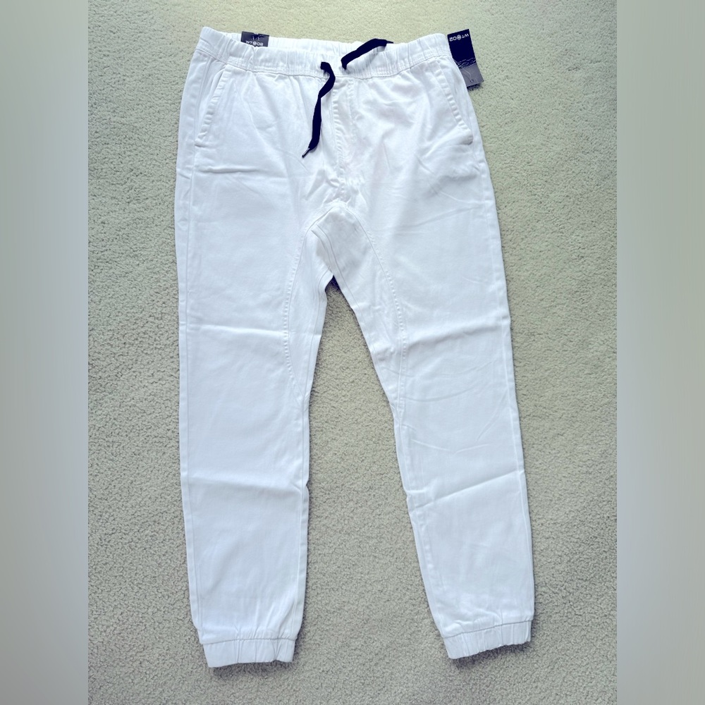 White joggers